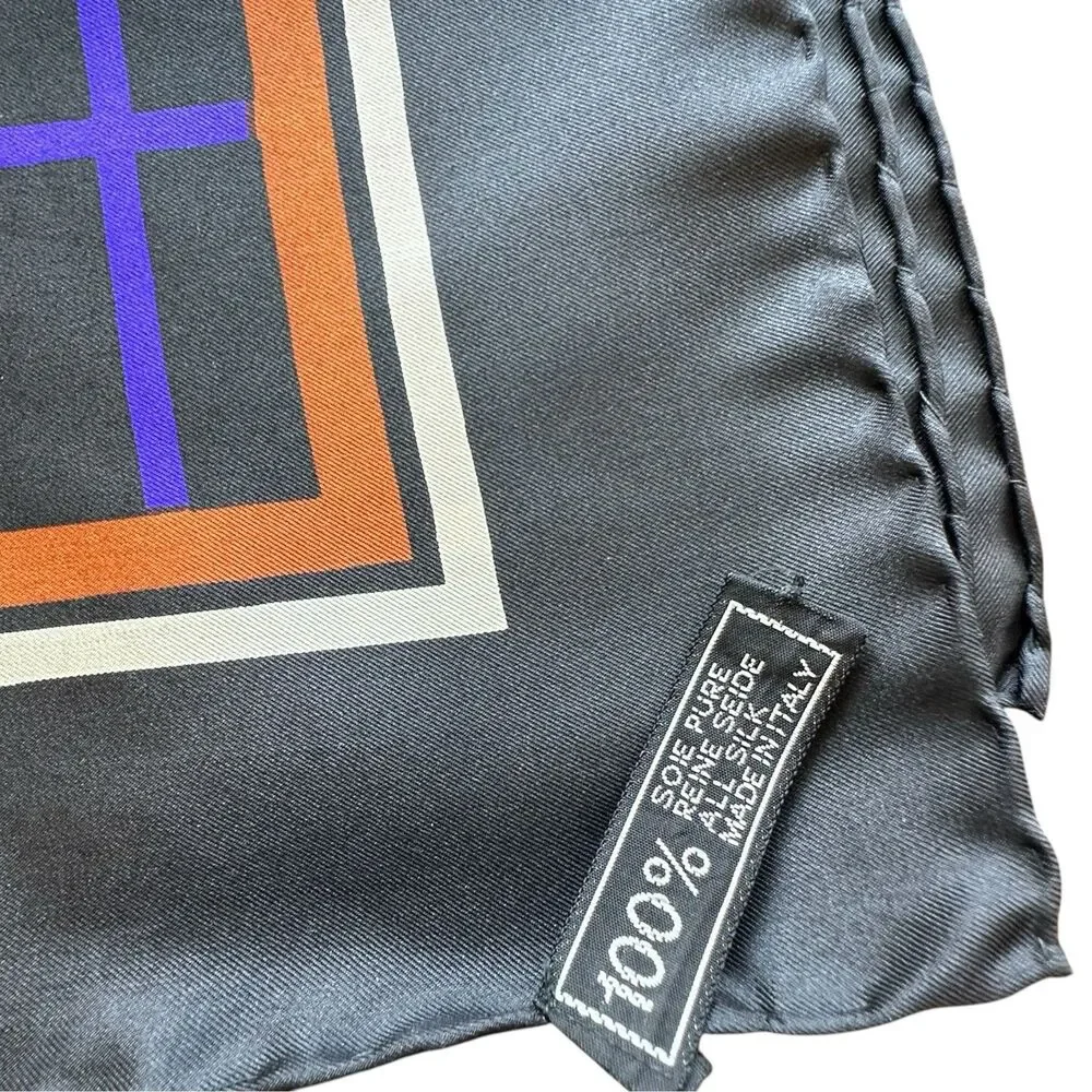 VTG Pierre Balmain Paris Silk Scarf Hand Rolled Edge 30